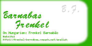 barnabas frenkel business card