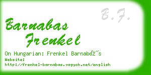 barnabas frenkel business card